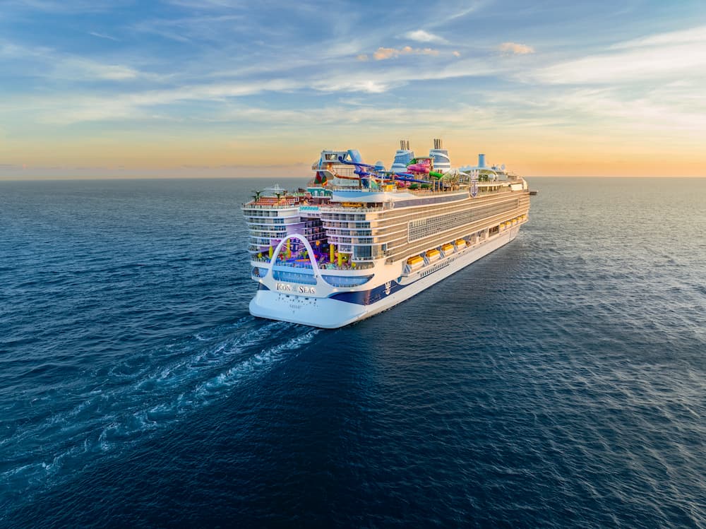 Cruise ship at sea
